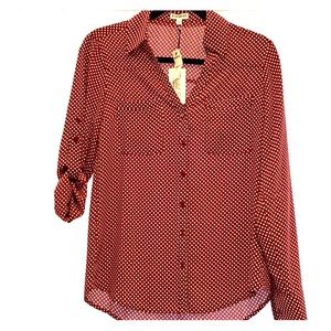 Express Slim Fit convertible sleeve shirt